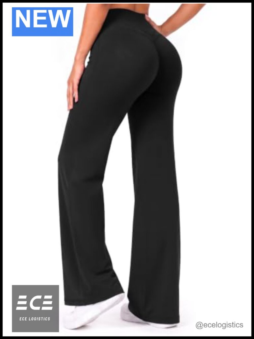 Wide Leg Yoga Pants High Waist Tummy Control No Front Seam Leggings